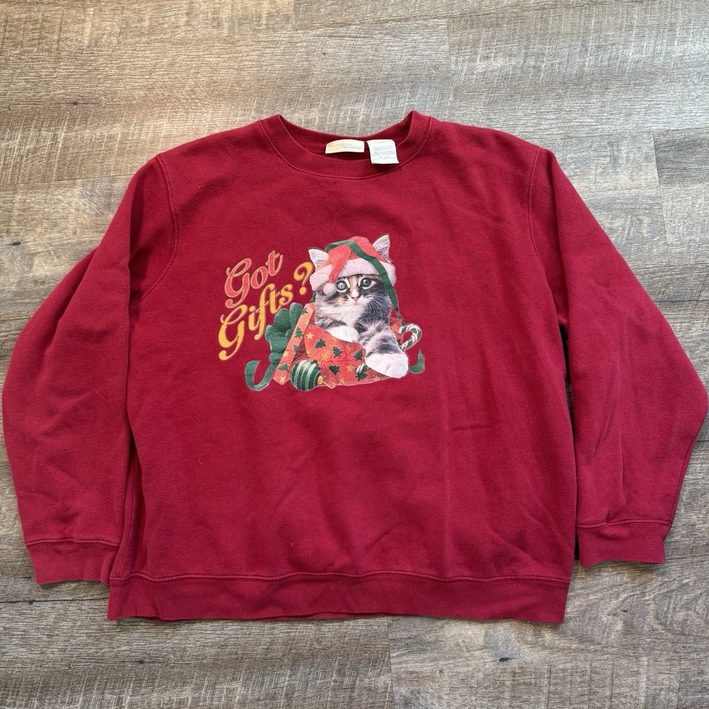 Penmans Vintage Sweatshirt Pullover Cats Ugly Christmas Grandma Sweater Size XL